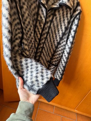 Giacca bomber vintage lana donna maglione cardigan