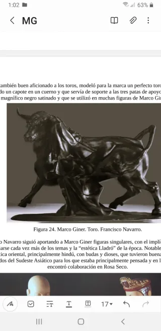 Toro de porcelana Marco Giner