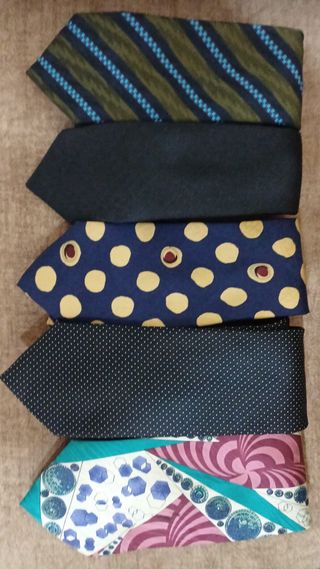 Lote 5 Corbatas Diseño Vintage