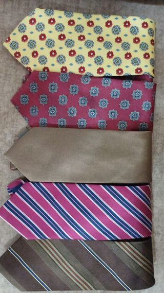 Lote 5 Corbatas Diseño Vintage
