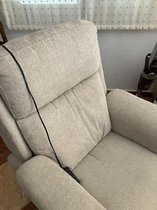 Sillón relax beige tela