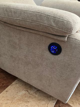 Sillón relax beige tela