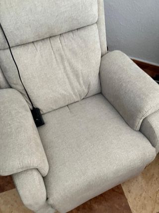 Sillón relax beige tela