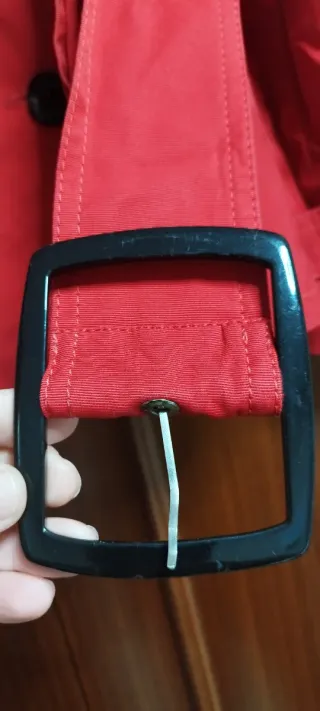 Gabardina Zara Mujer Talla M Roja