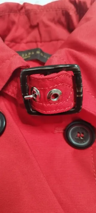 Gabardina Zara Mujer Talla M Roja