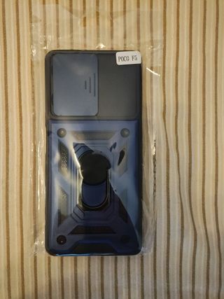 Funda Poco F5 con anillo y tapa cámara