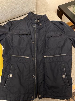 Chaqueta Massimo Dutti bolsillos azul