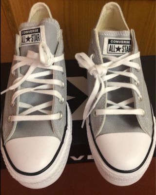 Zapatillas Converse All Star Plataforma Grises