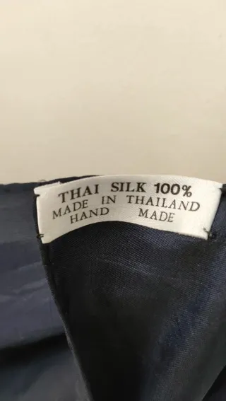 Pañuelo Seda Tailandesa Flores Beige/Morado