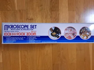 Juego Microscopio 48 Piezas Zoom 100x-900x Luz