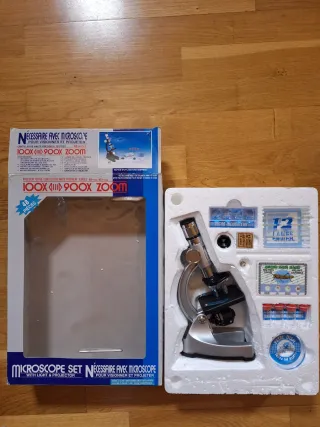 Juego Microscopio 48 Piezas Zoom 100x-900x Luz