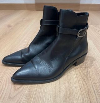 Botines Piel Negro Massimo Dutti Talla 37