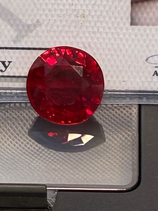 Rubí Birmano 13.00 Ct Redondo IGL