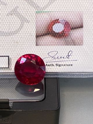 Rubí Birmano 13.00 Ct Redondo IGL