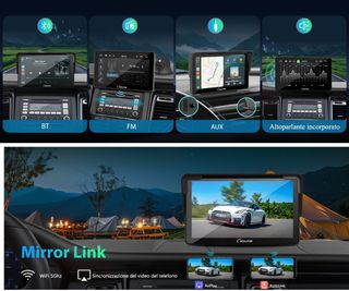 Schermo 7” CarPlay e Android Auto Wireless  -Nuovo