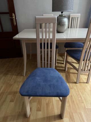 4 sillas color azul