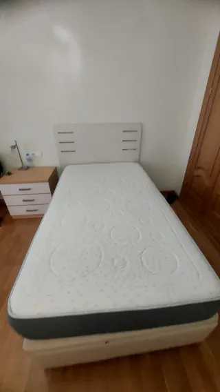 Cabecero madera blanco cama 105 cm