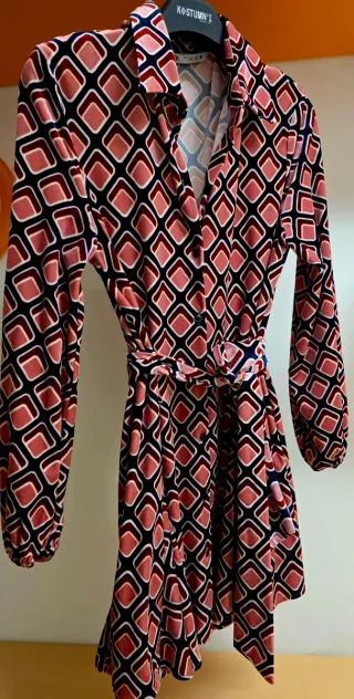 Vestito donna fantasia geometrica T.42