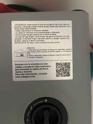 Estufa de gas Llama Azul Orbegozo 90