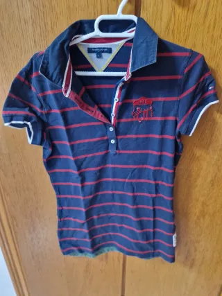 Polo Tommy Hilfiger Rayas Azul/Rojo Talla S