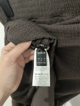 Falda midi Shein marrón Talla S