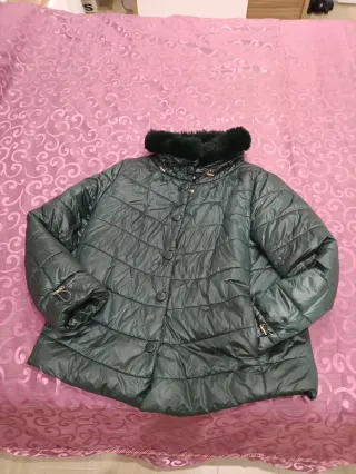 Giubbotto donna con collo pelliccia ecologica