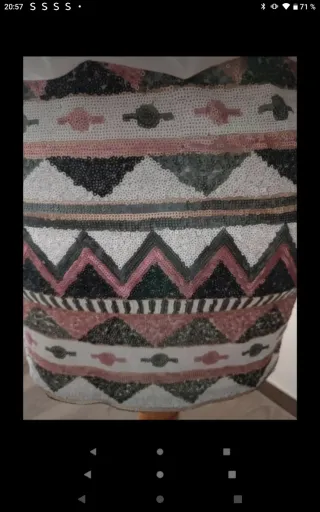 Vestido gasa blanco lentejuelas