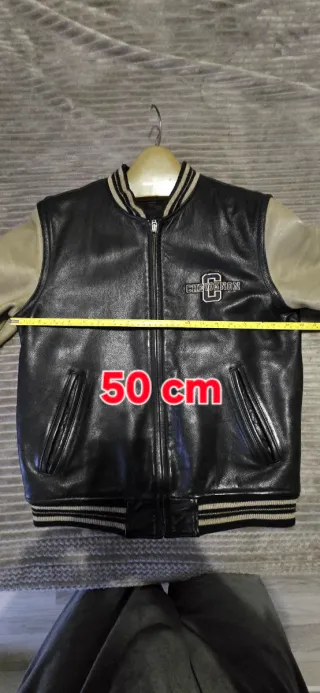 Chaqueta Chevignon Piel Negra y Beige