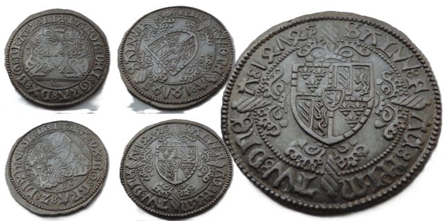 Réplica de moneda Groschen belga del siglo XV COD DR25
