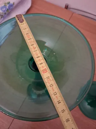 Coppia Candelabri Vetro Murano Verde