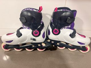Patines en línea Oxelo morado y blanco