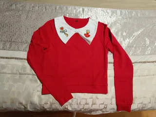 Sudadera Aire Retro Roja y Blanca Talla S