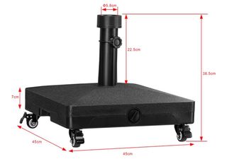 Base para sombrilla rellenable AKAJI con ruedas