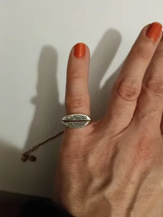 Bracciale color oro rosa e anelli argento