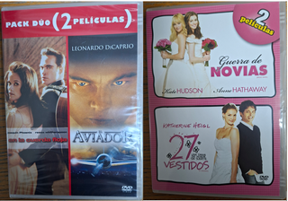 PACK DUO(2) X2. 4 PELICULAS EN DVD