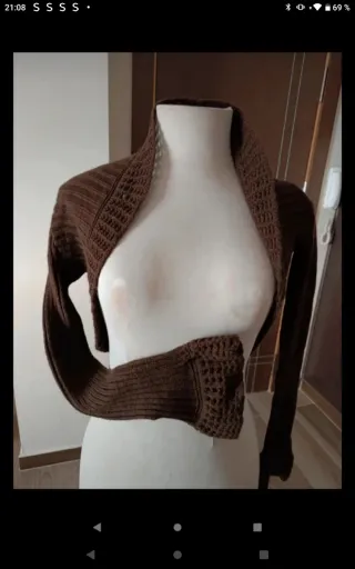 Conjunto vestido licra y bolero punto