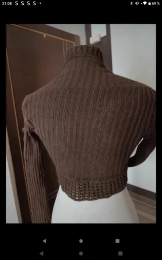 Conjunto vestido licra y bolero punto