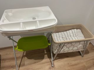 Pack Cuna ,Cambiador y Bañera Bebé,mantitas..