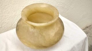 ¡último precio! Florero antiguo de alabastro