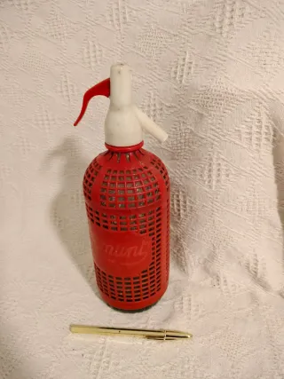 Botella Sifón Vintage Roja