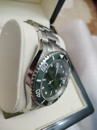 Reloj Davosa Suizo Verde y Plateado