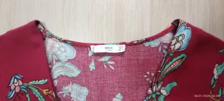 Vestido granate estampado flores