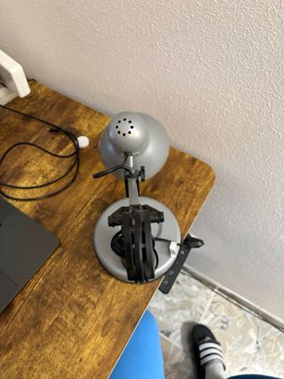 Lámpara de escritorio ajustable plateada