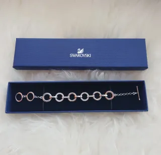 Pulsera Swarovski Círculos Plata