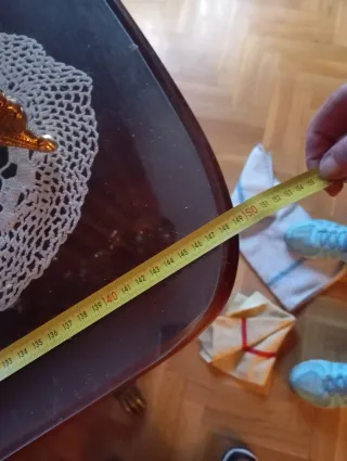 Mesa plegable madera y cristal