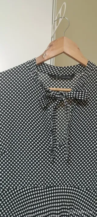 Vestido topos con lazada