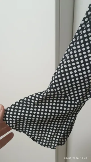 Vestido topos con lazada