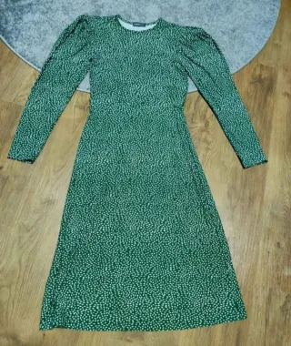 Vestido verde y blanco INSIDE Talla S