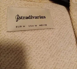 Abrigo Stradivarius Beige/Rosa