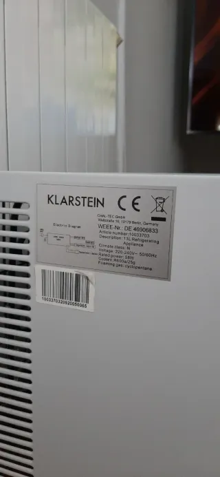 Frigorífico mini Klarstein Blanco